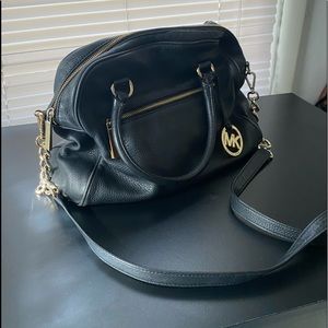 Michael Kors Black Leather Handbag Crossbody $389 RRP